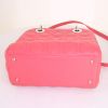 Dior Lady Dior medium model shoulder bag in pink leather cannage - Detail D5 thumbnail