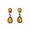 Pomellato Bahia pendants earrings in pink gold,  citrine and sapphires - 00pp thumbnail