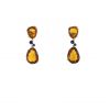 Paire de pendants d'oreilles Pomellato Bahia en or rose,  citrine et saphirs - 360 thumbnail