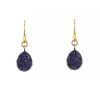 Pomellato Tabou earrings in pink gold,  silver and sapphires - 00pp thumbnail