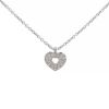 Poiray Coeur Secret medium model necklace in white gold and diamonds - 00pp thumbnail