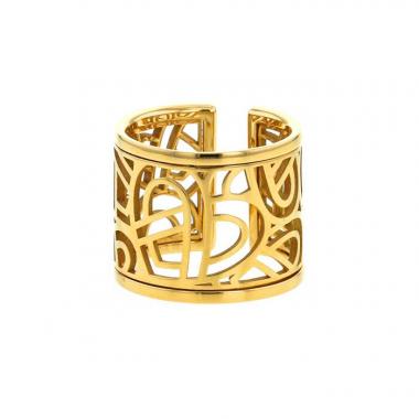 Poiray Coeur Fil large model ring in yellow gold