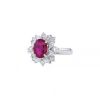 Vintage ring in platinium,  diamonds and ruby of 1,80 carat - 00pp thumbnail