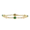 Vintage 1980's bracelet in yellow gold,  diamonds and emerald - 00pp thumbnail