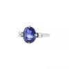 Vintage 1980's ring in platinium, sapphire and diamonds - 00pp thumbnail
