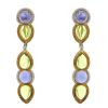 Buccellati pendants earrings in white gold,  yellow gold and colored stones - 00pp thumbnail