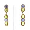 Paire de pendants d'oreilles à transformation Buccellati en or blanc,  or jaune et pierres de couleurs - 360 thumbnail
