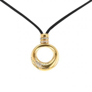 Collier Chaumet Anneau en or jaune et diamants