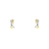 Poiray Tresse earrings in yellow gold and white gold - 00pp thumbnail