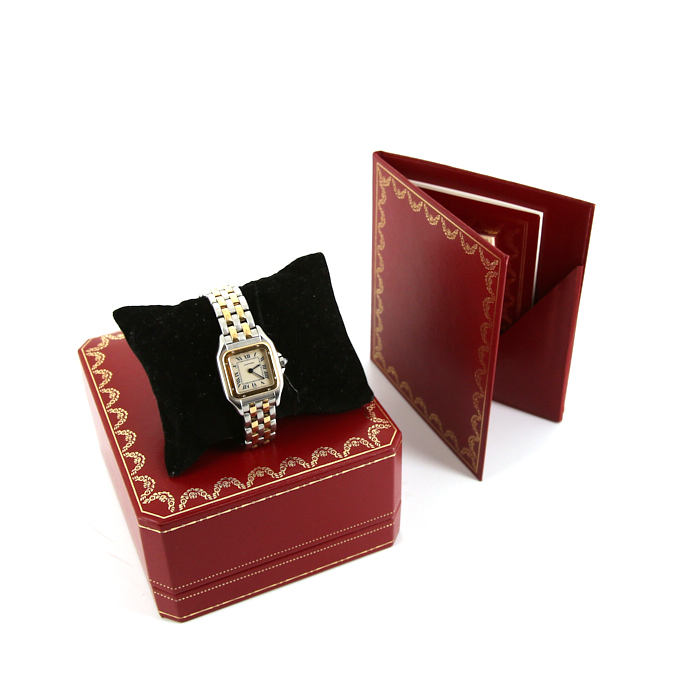 Montre Cartier Panthère en or jaune et acier Ref :  1120 Vers  1996 - Detail D2