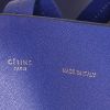 Celine Vertical shopping bag in blue leather and blue quilted leather - Detail D3 thumbnail