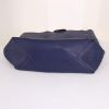 Shopping bag Celine Vertical in pelle blu e pelle trapuntata blu - Detail D4 thumbnail