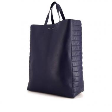 Sac cabas Celine Vertical en cuir bleu et cuir matelassé bleu