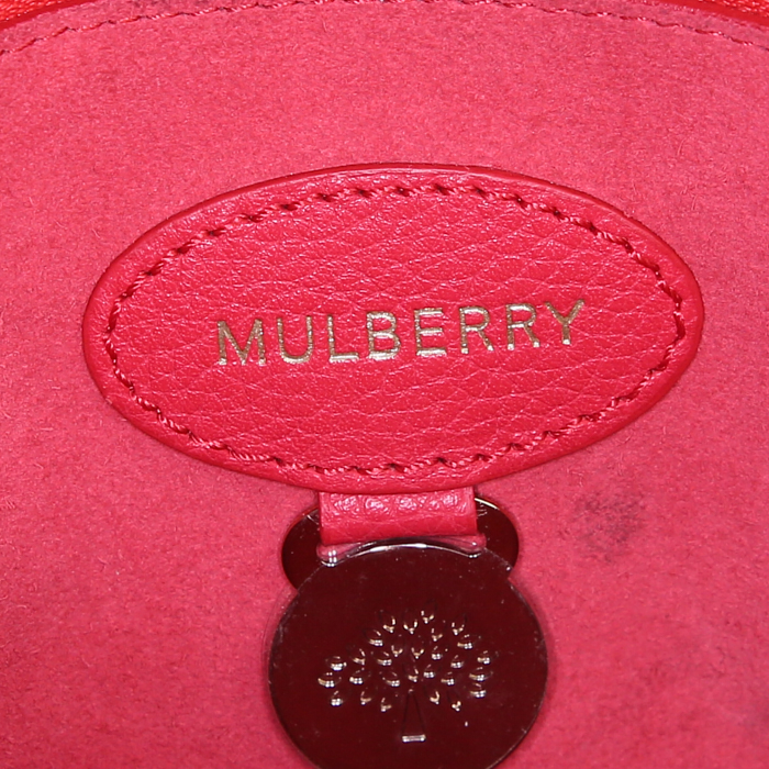 Borsa a tracolla Mulberry Lily in pelle martellata rossa - Detail D4