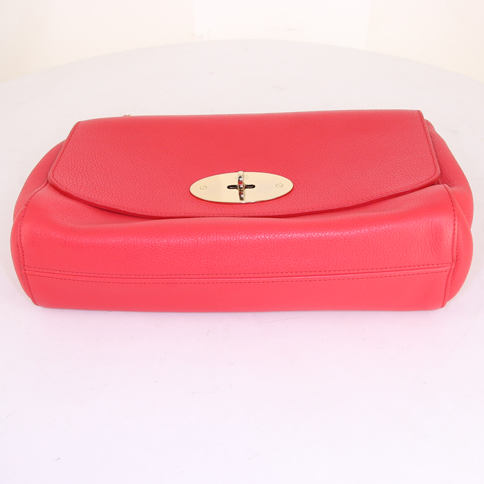 Borsa a tracolla Mulberry Lily in pelle martellata rossa - Detail D5