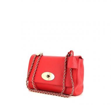 Borsa a tracolla Mulberry Lily in pelle martellata rossa