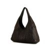 Bottega Veneta Ball shoulder bag in brown braided leather - 00pp thumbnail