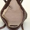 Shopping bag Bottega Veneta modello piccolo in pelle intrecciata marrone - Detail D2 thumbnail