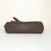 Bottega Veneta small model shopping bag in brown braided leather - Detail D4 thumbnail