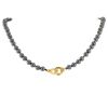 Dinh Van Menottes R10 necklace in yellow gold and haematite - 00pp thumbnail