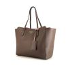 Gucci Swing shopping bag in taupe and pink grained leather - 00pp thumbnail