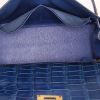 Hermes Kelly 28 cm bag in blue crocodile - Detail D3 thumbnail