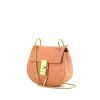 Chloé Drew small model shoulder bag in rosy beige grained leather - 00pp thumbnail