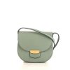 Céline Trotteur small model shoulder bag in green grained leather - 360 thumbnail