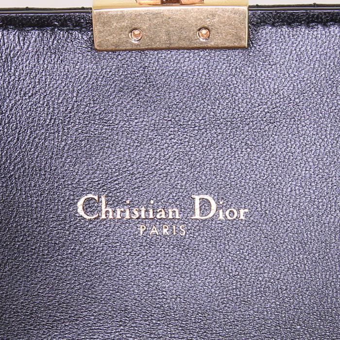 Portefeuille Dior Dioraddict en cuir cannage noir - Detail D3