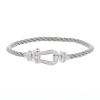Bracelet Fred Force 10 moyen modèle en acier,  or blanc et diamants - 00pp thumbnail