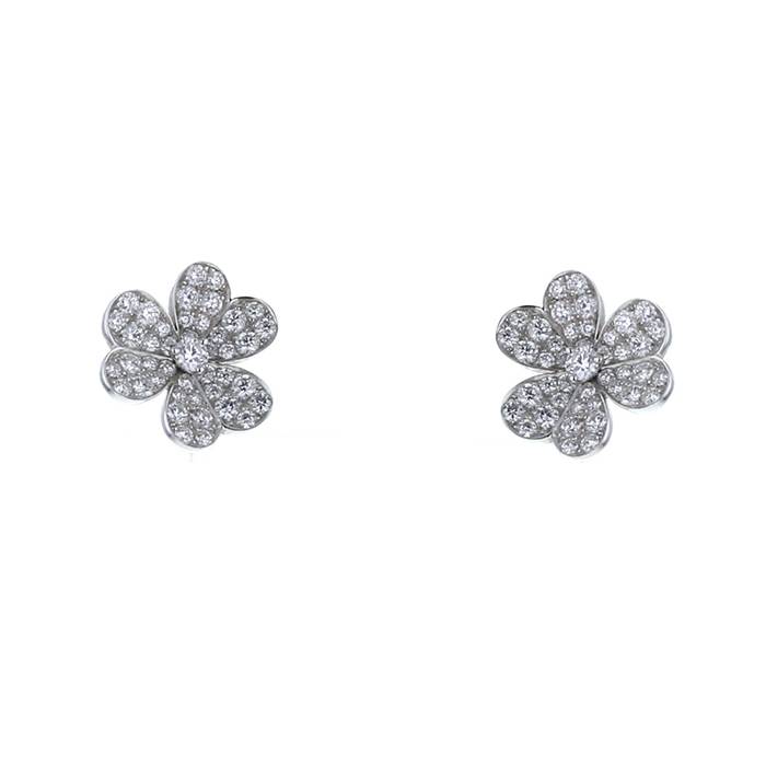 Bloom Small Flower Halo Diamond Earrings – AS29