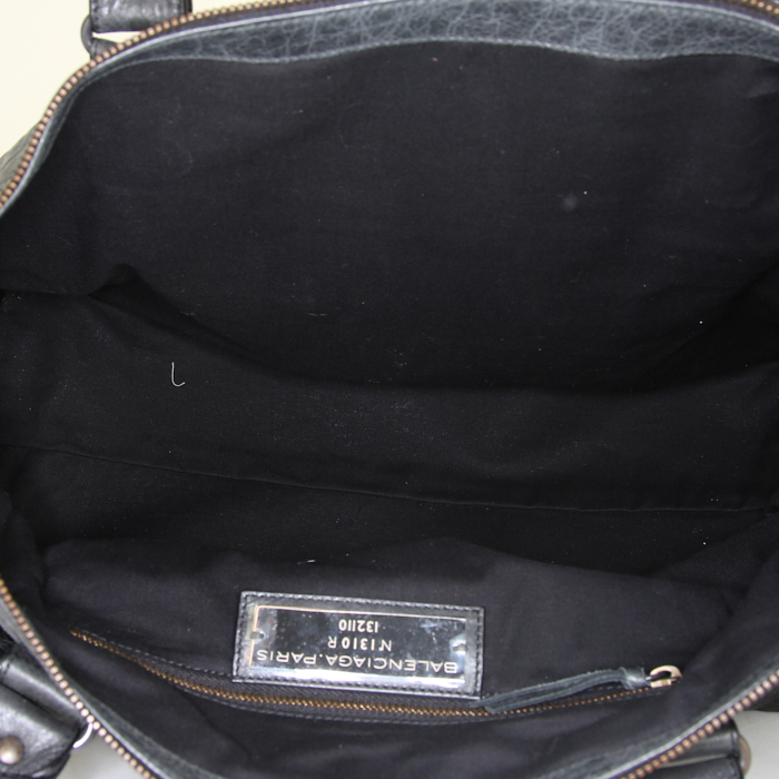 Bolso 24 horas Balenciaga Work en cuero negro - Detail D2