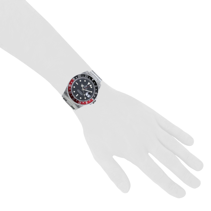 Rolex GMT-Master II watch in stainless steel Ref:  16710 Circa  1989 - Detail D1