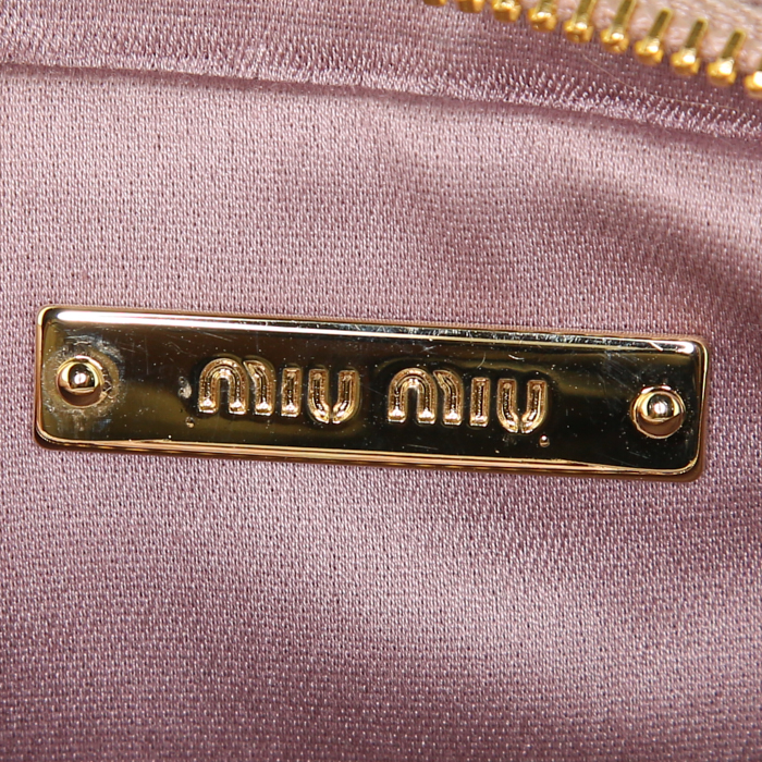 Miu Miu shoulder bag in white multicolor leather - Detail D3