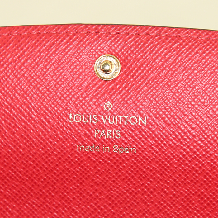 Portafogli Louis Vuitton Emilie in tela a scacchi ebana - Detail D3