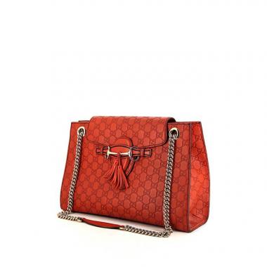 Borsa Gucci Emily in pelle monogram arancione