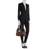 Louis Vuitton Sistina handbag in ebene damier canvas and brown leather - Detail D1 thumbnail