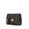 Chanel Timeless jumbo shoulder bag in black quilted leather - 00pp thumbnail