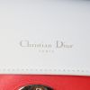 Bolso bandolera Dior Be Dior modelo mediano en cuero rojo y junco azul claro - Detail D4 thumbnail