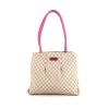 Celine Vintage handbag in grey monogram canvas and pink glittering leather - 360 thumbnail