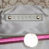 Bolso de mano Celine Vintage en lona Monogram gris y cuero irisado rosa - Detail D3 thumbnail