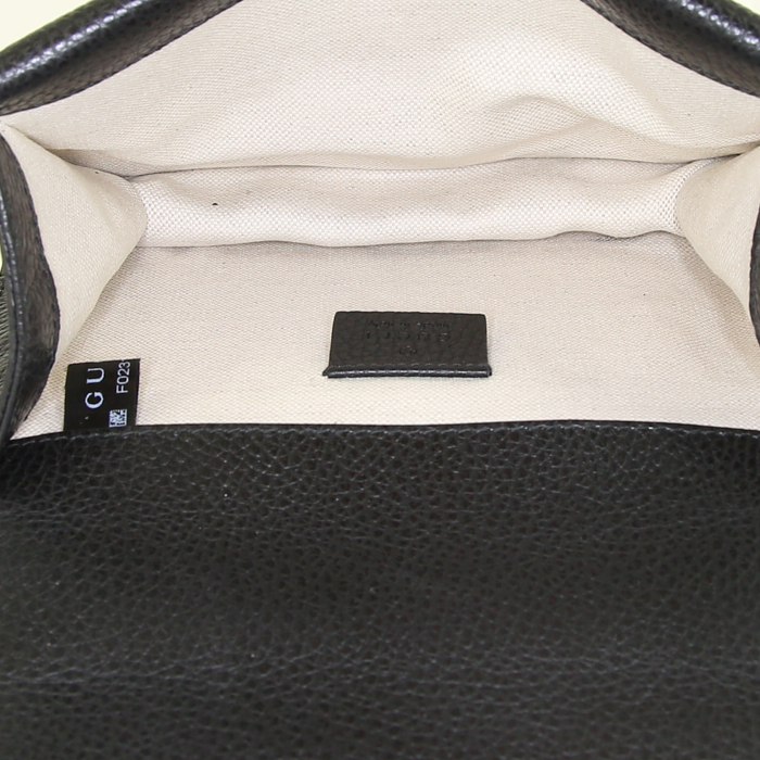 Gucci Dionysus shoulder bag in black grained leather - Detail D3