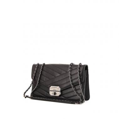 Sac Chanel Chic With Me en cuir matelassé chevrons noir