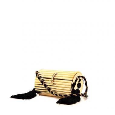 Borsa a tracolla Saint Laurent Opyum Box in plexiglas dorato