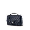 Borsa a tracolla Chanel Timeless in pitone blu - 00pp thumbnail