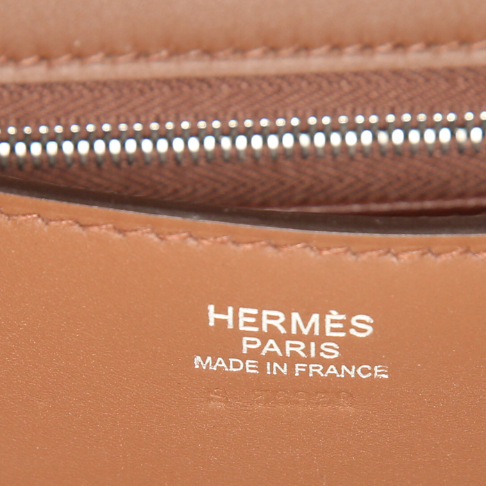 Hermès Etrivière II Folder pouch in leather and Hunter cowhide - Detail D3