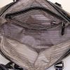 Prada Jacquard handbag in beige logo canvas and black leather - Detail D2 thumbnail