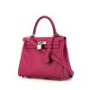 Hermès Kelly 25 cm handbag in purple Swift leather - 00pp thumbnail