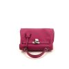 Hermès handbag in purple Swift leather - 360 Front thumbnail