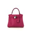 Hermès Kelly 25 cm handbag in purple Swift leather - 360 thumbnail